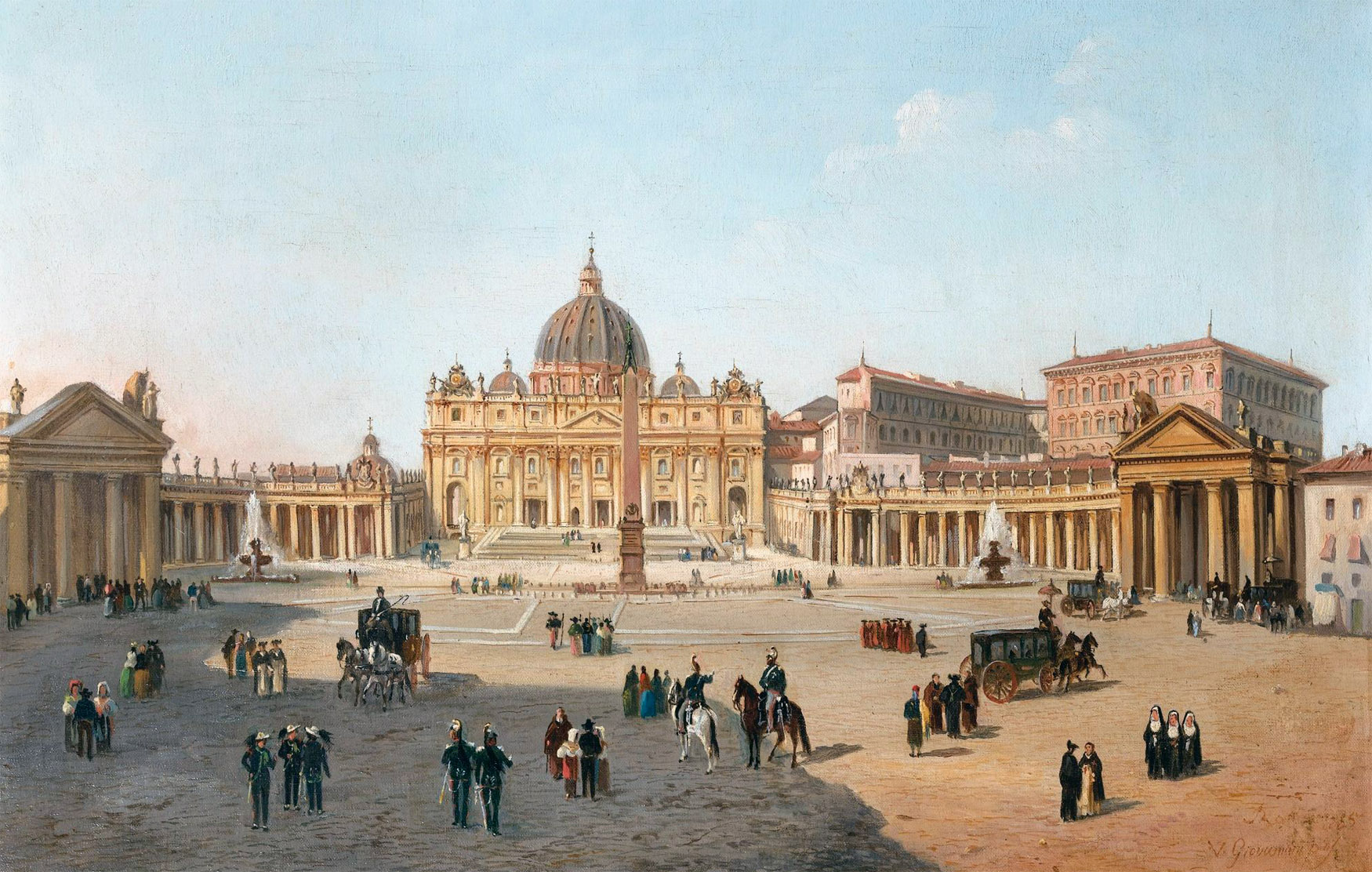 Vincenzo Giovannini,Place Saint-Pierre (1865)